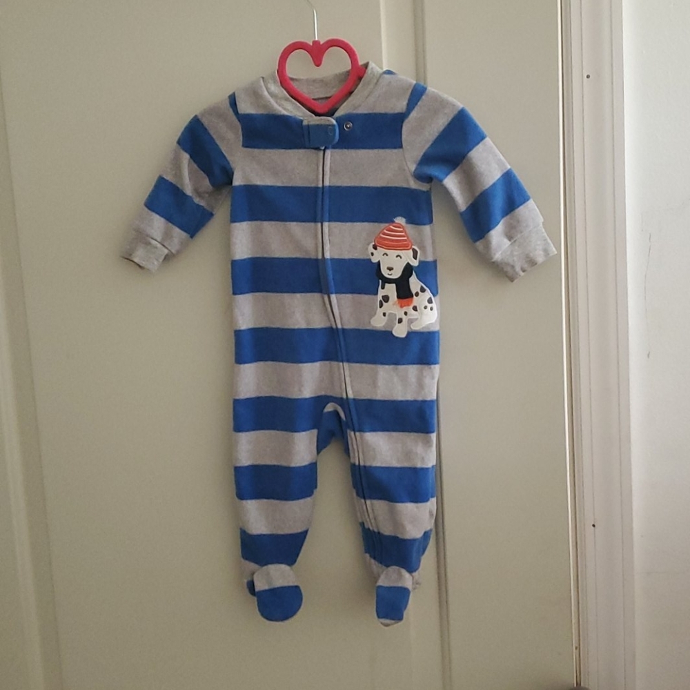 carter's Size 6months Stripe Fleece Footie Paja